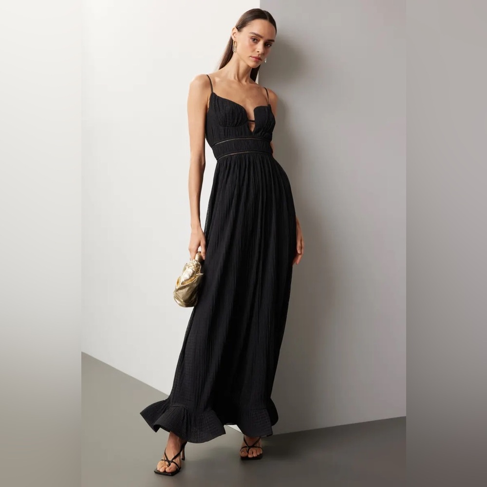 Jonathan Simkhai Maude Bustier Gown in Black